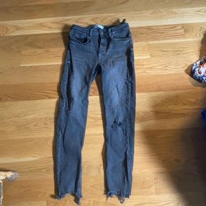 size 4 zara black/grey skinny jeans